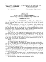 KẾ HOẠCH TC - HS - TD THIỂU SỐ 17-18