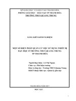 SKKN một số biện pháp quản lý việc sử dụng thiết bị dạy học ở trường THCS quang trung thành phố thanh hóa 