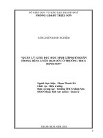 SKKN quản lý giáo dục học sinh có khó khăn trong rèn luyện đạo đức ở trường THCS minh sơn 