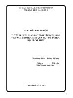 SKKN tuyên truyền giáo dục tình yêu biển, hải đảo cho học sinh qua một số bài học môn địa lí cấp THPT 