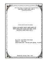 SKKN nâng cao kiến thức hiểu biết về biển, đảo cho học sinh trường THPT hậu lộc 2 