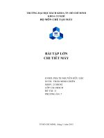 Bài tập lớn MÔN CHI TIẾT MÁY