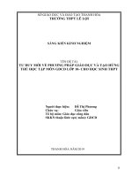 SKKN tư duy mới về phương pháp giáo dục và tạo hứng thú học tập môn GDCD lớp 10 cho học sinh THPT 