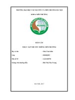 BÁO CÁO  THỰC TẬP TRUYỀN THÔNG MÔI TRƯỜNG: XÂY DỰNG KẾ HOẠCH VÀ TỔ CHỨC THỰC HIỆN CHƯƠNG TRÌNH TẬP HUẤN NÂNG CAO NHẬN THỨC CHO NGƯỜI DÂN TRONG VIỆC THU GOM, PHÂN LOẠI VÀ X Ử LÝ RÁC TẠI NHÀ