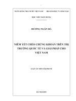 Niêm yết chéo chứng khoán trên thị trường quốc tế và giải pháp cho việt nam 