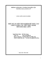 SKKN một số cải tiến thí nghiệm để nâng cao chất lượng các tiết thực hành môn hóa học lớp 9 