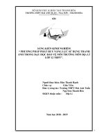 SKKN phương pháp phát huy năng lực sử dụng tranh ảnh trong dạy học bảo vệ môi trường môn địa lí lớp 12 THPT 