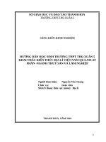 SKKN hướng dẫn học sinh trường THPT thọ xuân 5 khai thác kiến thức địa lí việt nam qua atlat phần  ngành thủy sản và lâm nghiệp 
