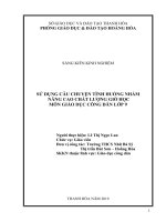 SKKN sử dụng cau chuyện tình huống nhằm nâng cao chất lượng giờ học môn giáo dục công dân lớp 9 