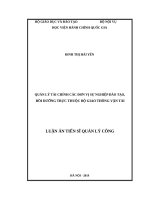 Quản lý tài chính các đơn vị sự nghiệp đào tạo, bồi dưỡng trực thuộc bộ giao thông vận tải 