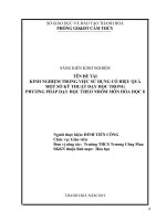 SKKN kinh nghiệm trong việc sử dụng có hiệu quả một số kỹ thuật dạy học trong phương pháp dạy học theo nhóm môn hóa học 8 