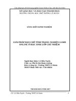 SKKN giải pháp hạn chế tình trạng nghiện game online ở học sinh lớp chủ nhiệm 