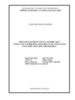 SKKN một số giải pháp nâng cao hiệu quả công tác xã hội hóa giáo dục ở xã vùng giáo nga phú, nga sơn, thanh hóa 