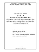 SKKN một số phương pháp khai thác kênh hình trong sách giáo khoa địa lí 10 phần tự nhiên theo hướng phát huy tính tích cực của học sinh 