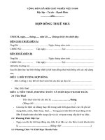 mẫu hợp đồng thuê nhà