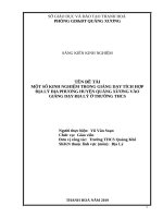 SKKN một số kinh nghiệm trong giảng dạy tích hợp địa lý địa phương quảng xương vào giảng dạy địa lý ở trường THCS 