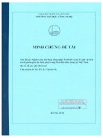 Minh chứng đề tài nghiên cứu tích hợp công nghệ WebGIS và xử lý ảnh vệ tinh đa độ phân giải, đa thời gian trong theo dõi cháy rừng tại việt nam 