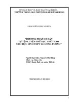 SKKN phương pháp cơ bản tự tập luyện thể dục thể thao cho học sinh THPT lê hồng phong 