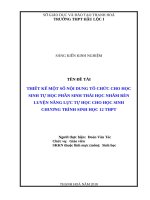 SKKN thiết kế một số nội dung tổ chức cho học sinh tự học phần sinh thái học nhằm rèn luyện năng lực tự học cho học sinh 
