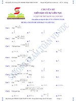 Chuyên đề giới hạn và sự liên tục của hàm số  6 trang đề 