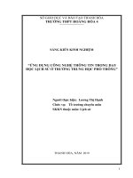 SKKN ứng dụng công nghệ thông tin trong dạy học lịch sử ở trường trung học phổ thông 