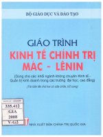 Giáo trình kinh tế chính trị mác   lênin   dùng cho các khối ngành không chuyên kinh tế   quản trị kinh doanh trong các trường đại học, cao đẳng 