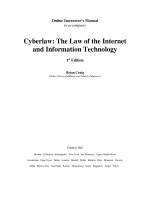 Solution manual cyberlaw the law of the internet and information techology 