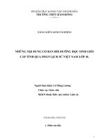 SKKN NHỮNG nội DUNG cơ bản bồi DƯỠNG học SINH GIỎI cấp TỈNH QUA PHẦN LỊCH sử VIỆT NAM lớp 10 