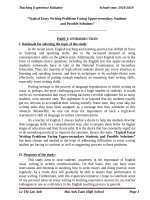 Typical essay writing problems facing upper secondary students and possible solutions 