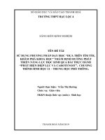 SKKN dựa trên tìm tòi khám phá khoa học, nhằm định hướng phát triển năng lực học sinh thông qua bài thực hành “ phát hiệp lục 