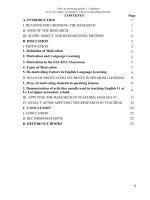 How to motivate grade 11 students at le loi upper secondary school in speaking lessons 