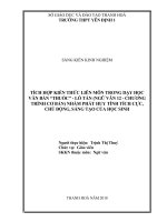 SKKN tích hợp kiến thức liên môn trong dạy học văn bản thuốc  lỗ tấn 