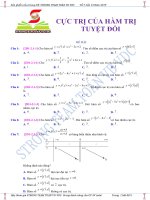 Chuyên đề cực trị hàm trị tuyệt đối 