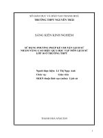 SKKN sử dụng phương pháp kể chuyện lịch sử nhằm nâng cao hiệu quả học tập môn lịch sử lớp 10 ở trường trung học phổ thông 