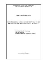 SKKN một số giải pháp nâng cao nhận thức bảo vệ môi trường cho học sinh trường THPT mường lát 