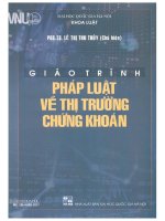 Giáo trình pháp luật về thị trường chứng khoán 