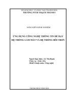 SKKN ứng dụng công nghệ thông tin để dạy hệ thống làm mát và hệ thống bôi trơn 