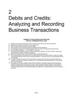 Solution manual of debits and credit alalyzing and recording business transaction 