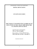 SKKN thực trạng và giải pháp nâng cao hiệu quả sử dụng cơ sở vật chất, trang thiết bị dạy học của trường THPT hà trung 