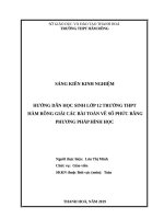 SKKN hướng dẫn học sinh giải các bài toán về số phức bằng phương pháp hình học 