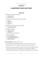 Test bank and solution manual of CH02 leadershio ethicsh and traits (2) 