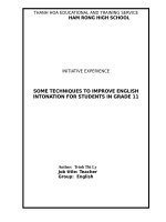 Some techniques to improve english intonation for students in grade 11 