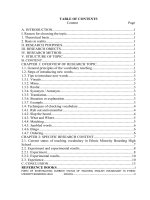 TECHNIQUES TO IMPROVE THE EFFECTIVENESS OF TEACHING ENGLISH VOCABULARY IN GRADES 10, 11 