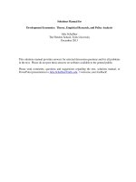 Test bank and solution manual of development economics theory empirical research  (1) 