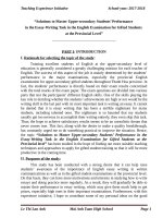 Solutions to master upper secondary students’ performance in the essay writing task 