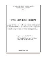 SKKN kỹ năng tạo liên hợp ngược để giải quyết một số phương trình vô tỷ nhằm nâng cao hiệu quả bồi dưỡng học sinh giỏi và thi THPT quốc gia 
