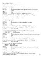 Test bank and solution manual of ch02 dscreiptive statistics (1) 