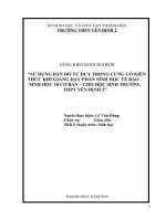 SKKN sử dụng bản đồ tư duy vào củng cố bài học khi giảng dạy phần sinh học tế bào – lớp 10 cơ bản cho học sinh trường THPT yên định 2 