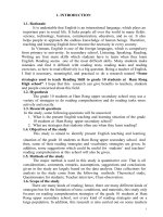 Some strategies used to teach reading skill to 10th grade students at ham romg high school 