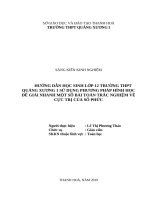 SKKN sử dụng phương pháp hình học để giải nhanh một số bài toán trắc nghiệm về cực trị của số phức 